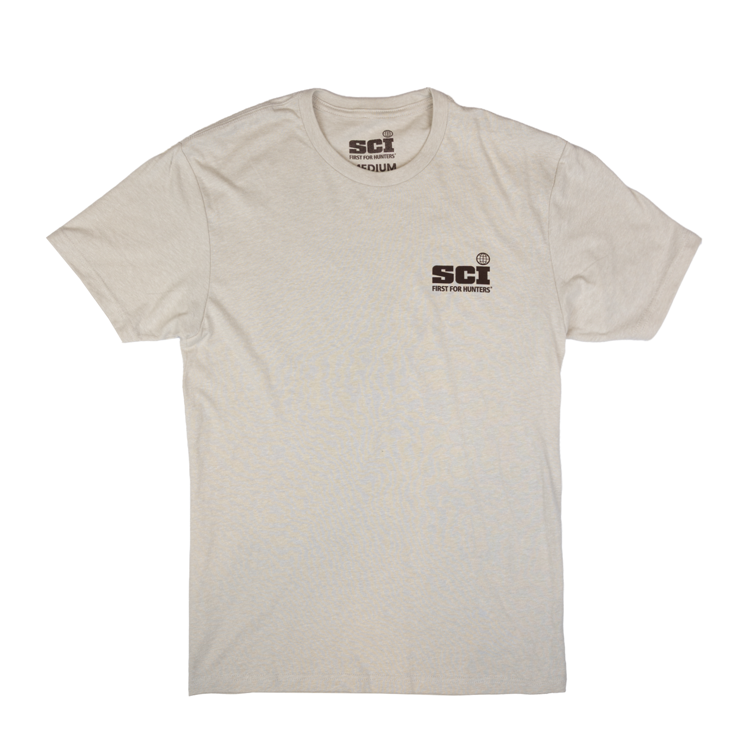 crewneck tee with SCI logo on left chest
