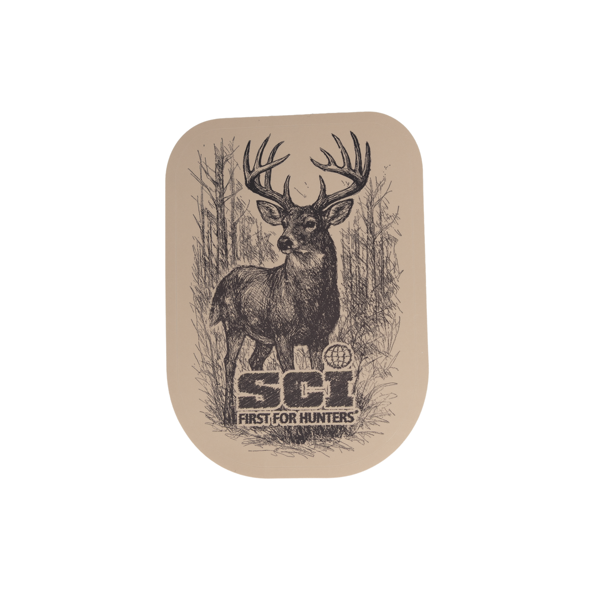 Sticker with image of Deer and SCI logo