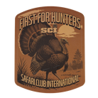 Sticker with SCI logo and image of turkey