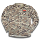 Vintage woodand camo longsleeve airflow shirt with SCI logo on left chest