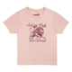 youth pink shirt with graphic of a lion with text "Safari Club International"