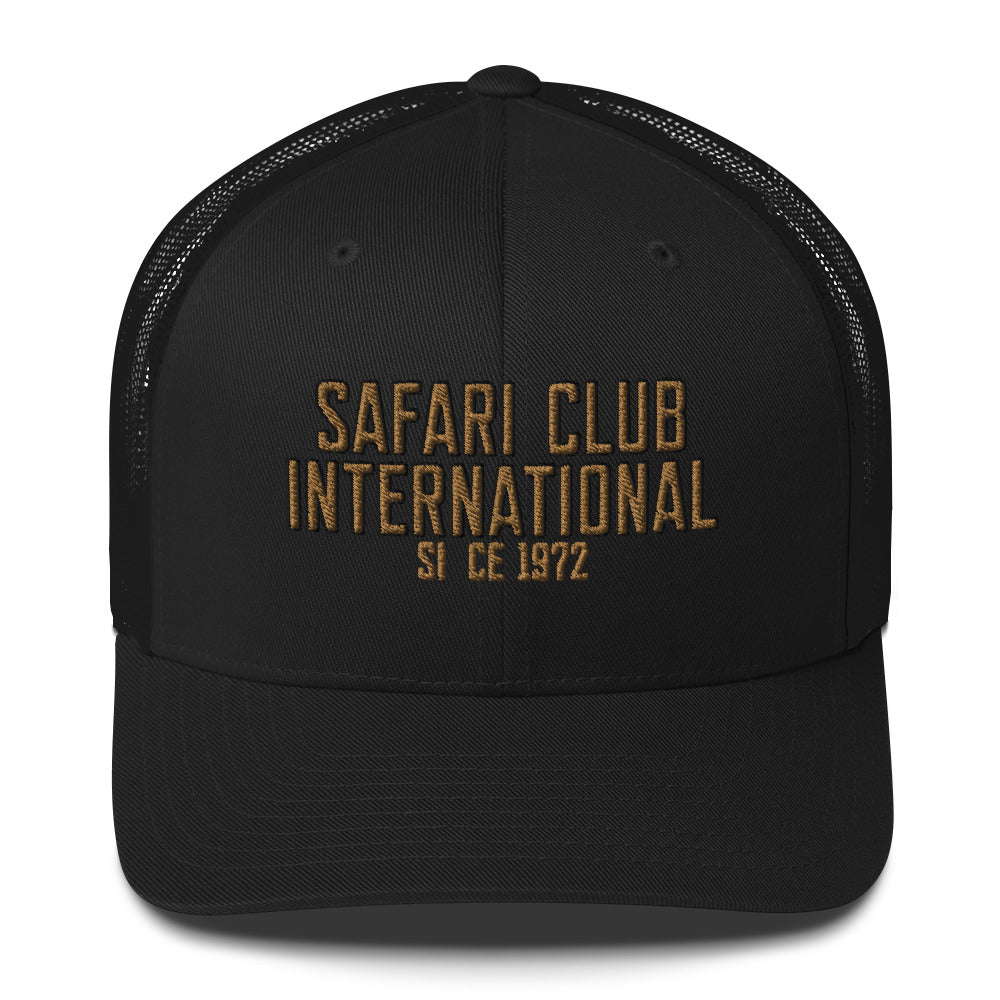 Safari Club International Black Trucker